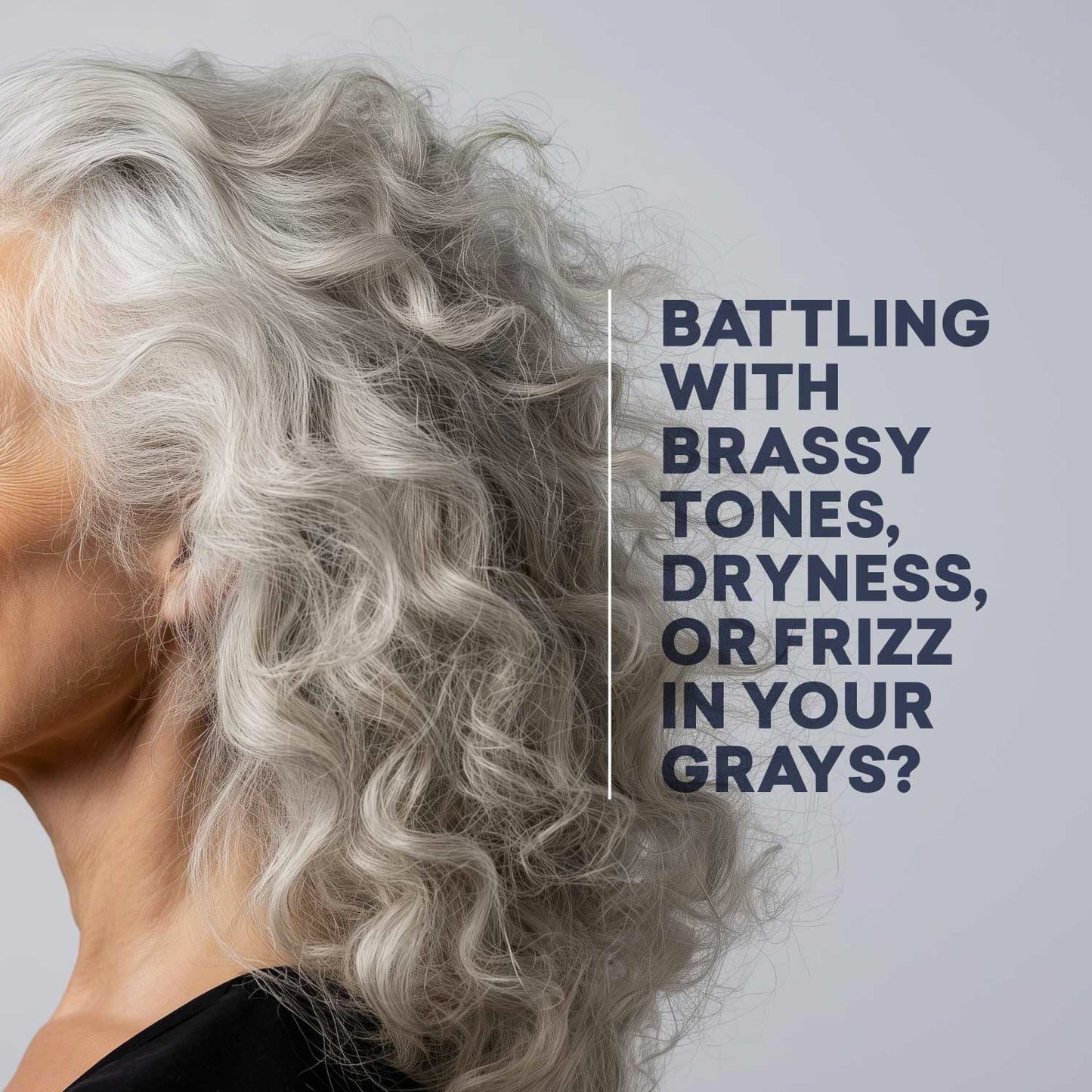Just Nutritive Gray Hair Shampoo & Conditioner Set - Natural Care for Gray Hair | 16 oz Each