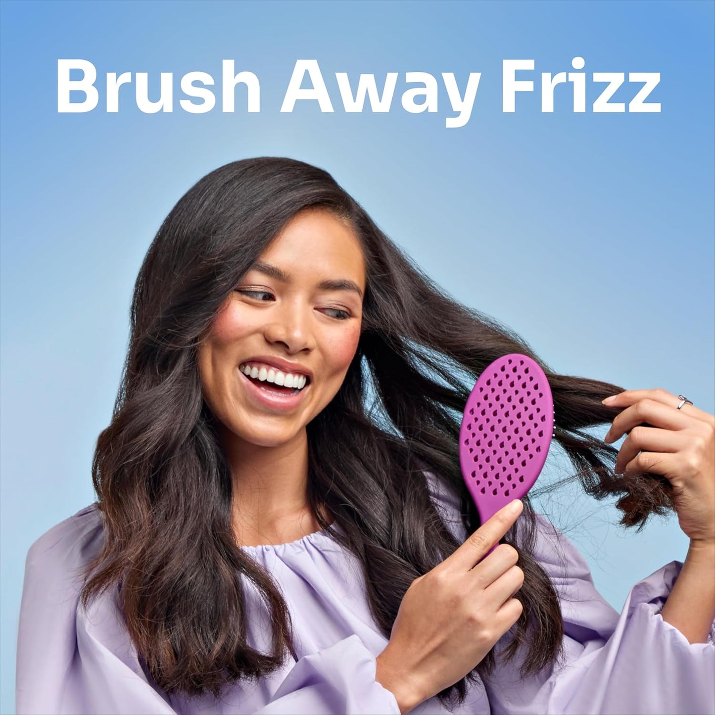Wet Brush Frizz-Free Detangler Brush - Ionic Technology for Smooth, Frizz Control | Pink, Ideal for All Hair Types