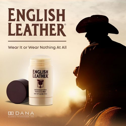 English Leather Deodorant for Men - Classic Citrus & Woody Scent | Long-Lasting 2.6 Oz (75 g)