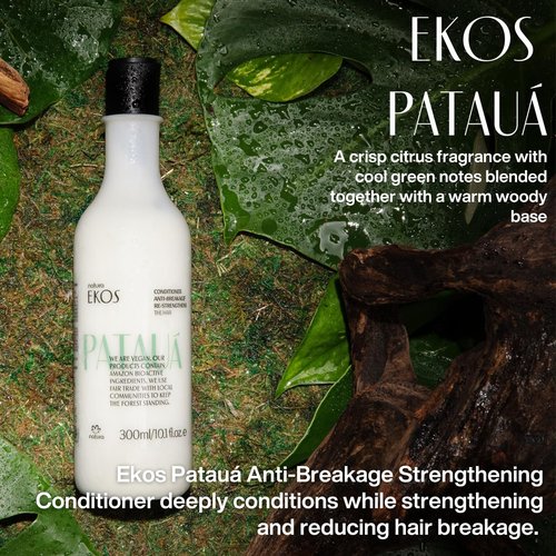 Natura Ekos Patauá Hair Conditioner - Anti-Breakage & Strengthening Formula - Vegan Care - 10.1 fl oz (300ml)