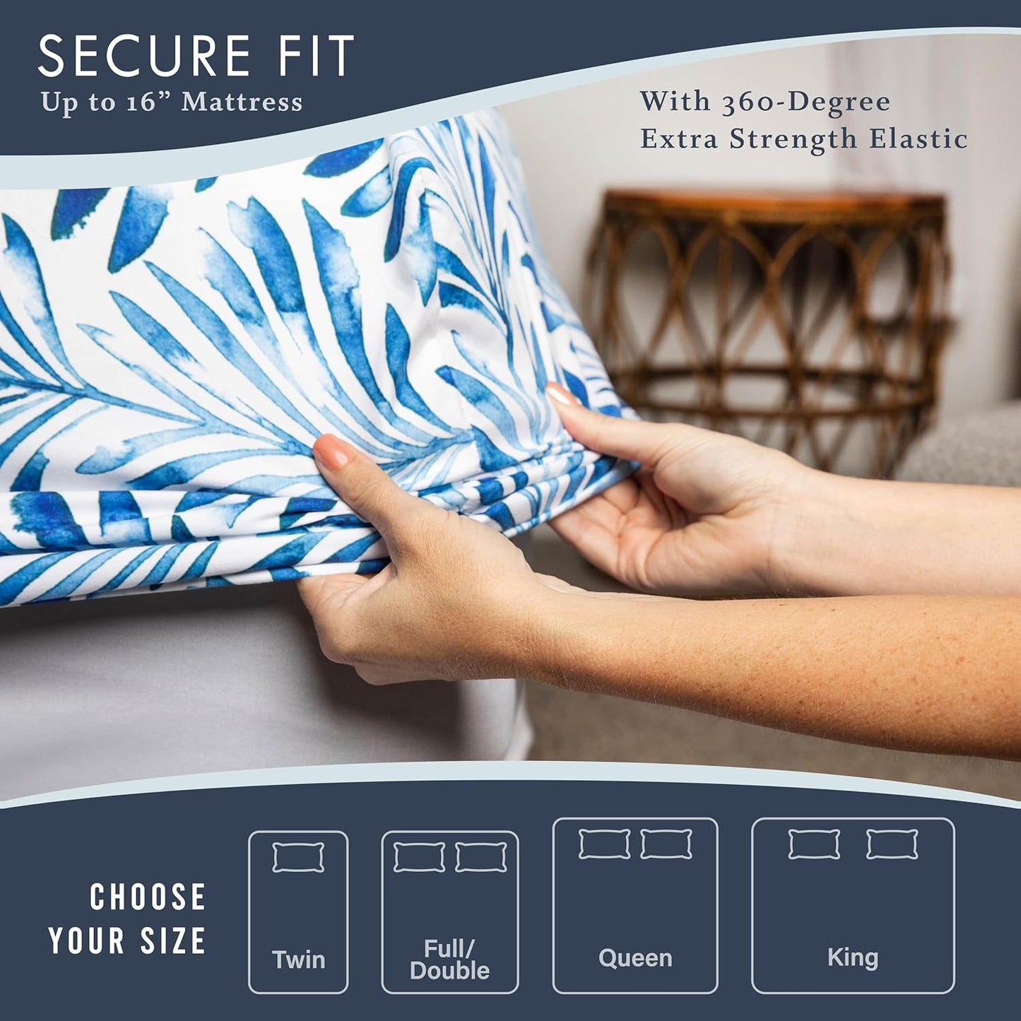 Where The Polka Dots Roam Queen Size Floral Bedsheet - Super Soft Tropical Leaves Pattern, Wrinkle Resistant