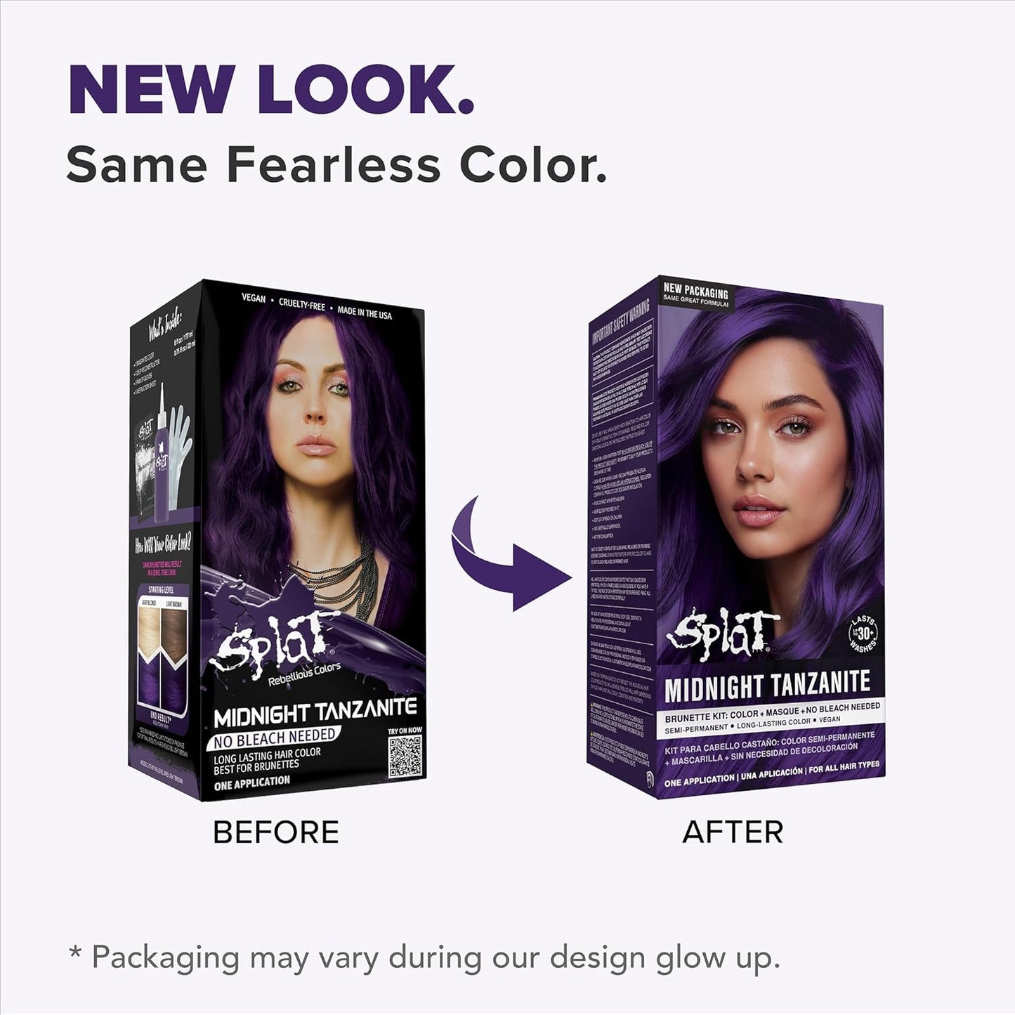 Splat Midnight Complete Hair Dye Kit - Semi-Permanent, Long-Lasting, Vegan | Midnight Tanzanite