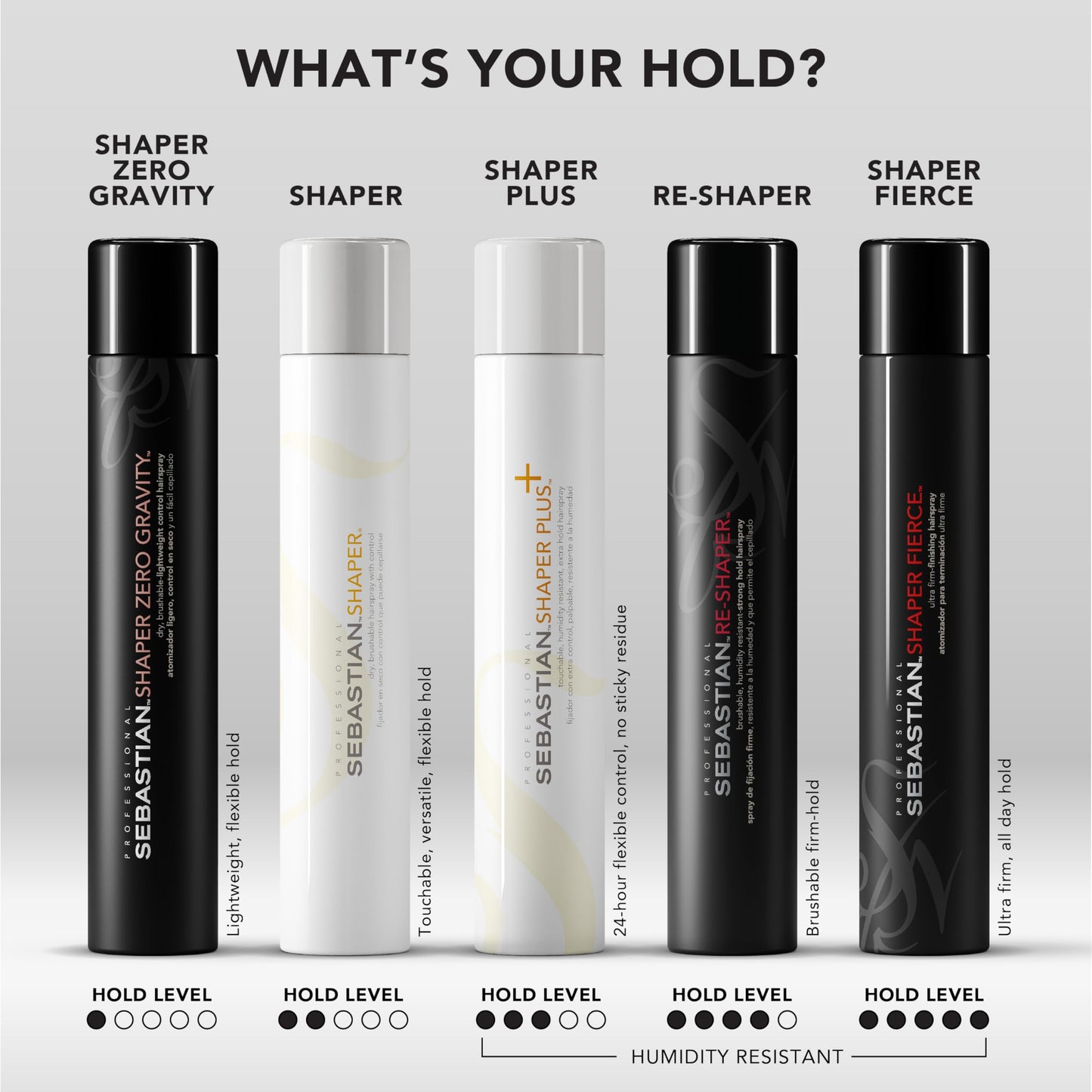 Sebastian Professional Shaper Plus Hairspray | Touchable, Humidity Resistant, Original Extra Hold | 24 Hour Flexible Styling Control | For All Hair Types