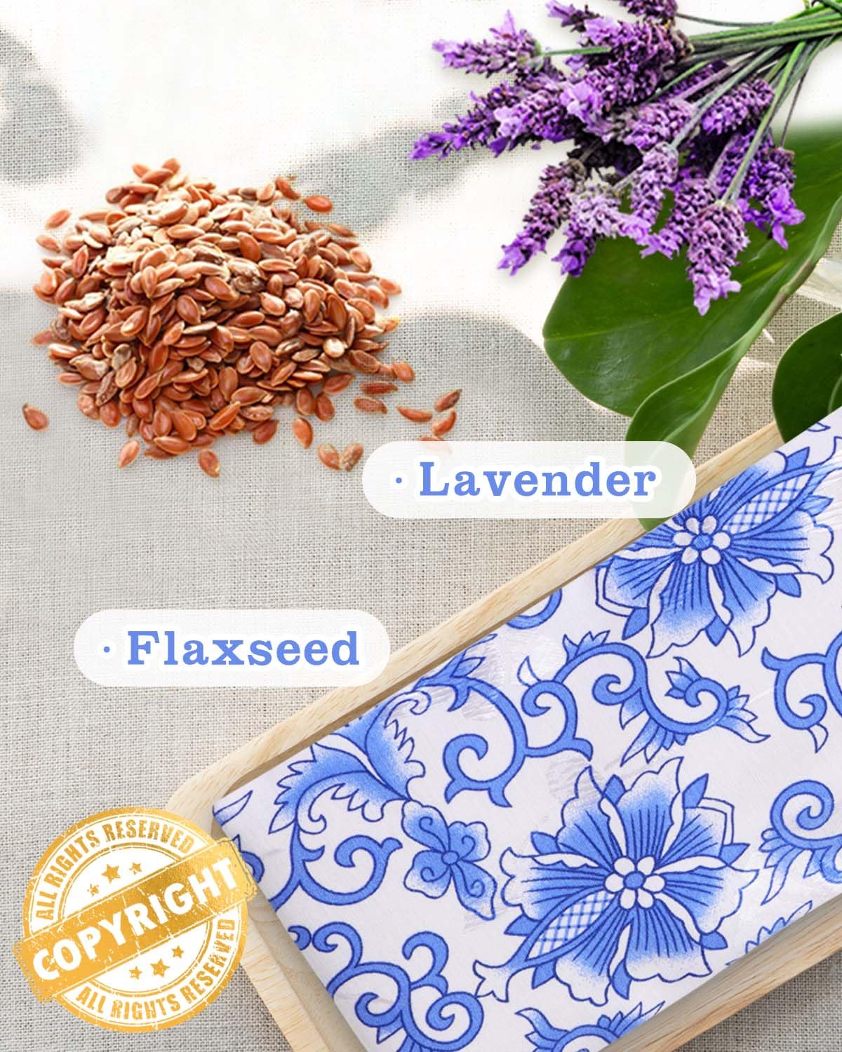 Lavender Eye Mask for Sleeping - Weighted Eye Pillow Heated for Headache, Sinus, Dry Eyes Relief, Moist Heat Eye Compress for Yoga, Meditation - Relaxation Gifts for Women