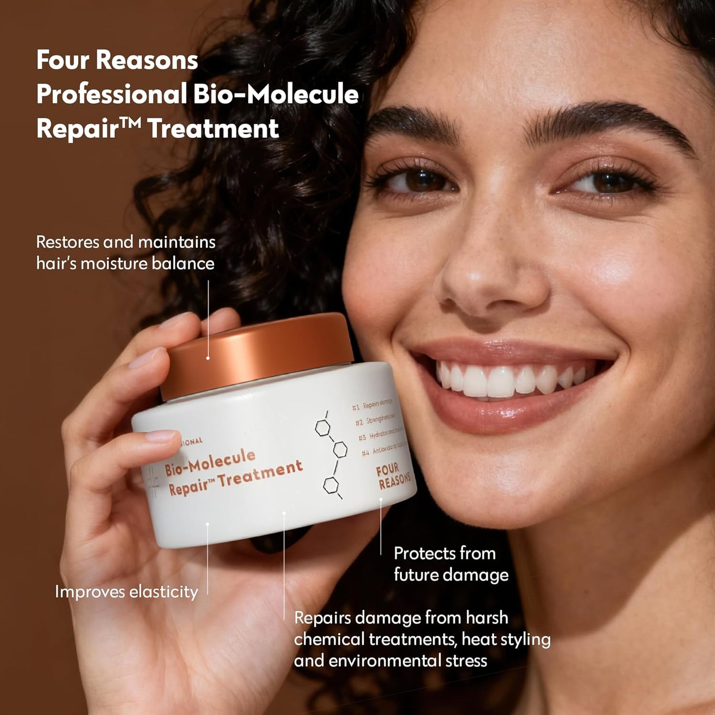 Bio-Molecule Hair Mask - Deep Conditioning Repair Treatment for Damaged Hair | Vegan & Sulfate-Free