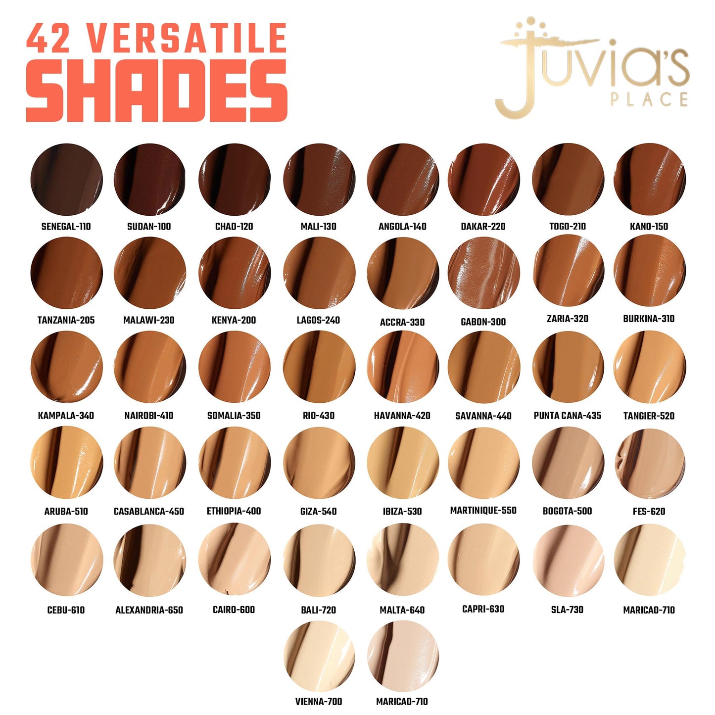 Juvia's Place I Am Magic Velvety Matte Liquid Foundation 220 - Dakar - Deep Dark w/Warm Undertone, Makeup Foundation Full Coverage, Lightweight, Long Wear, Velvety Matte Finish