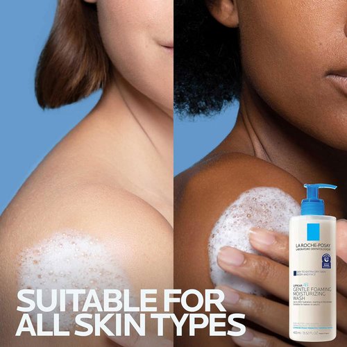 La Roche-Posay Lipikar AP+ Foaming Body Wash - Gentle Moisturizer with Shea Butter & Niacinamide for Dry Skin