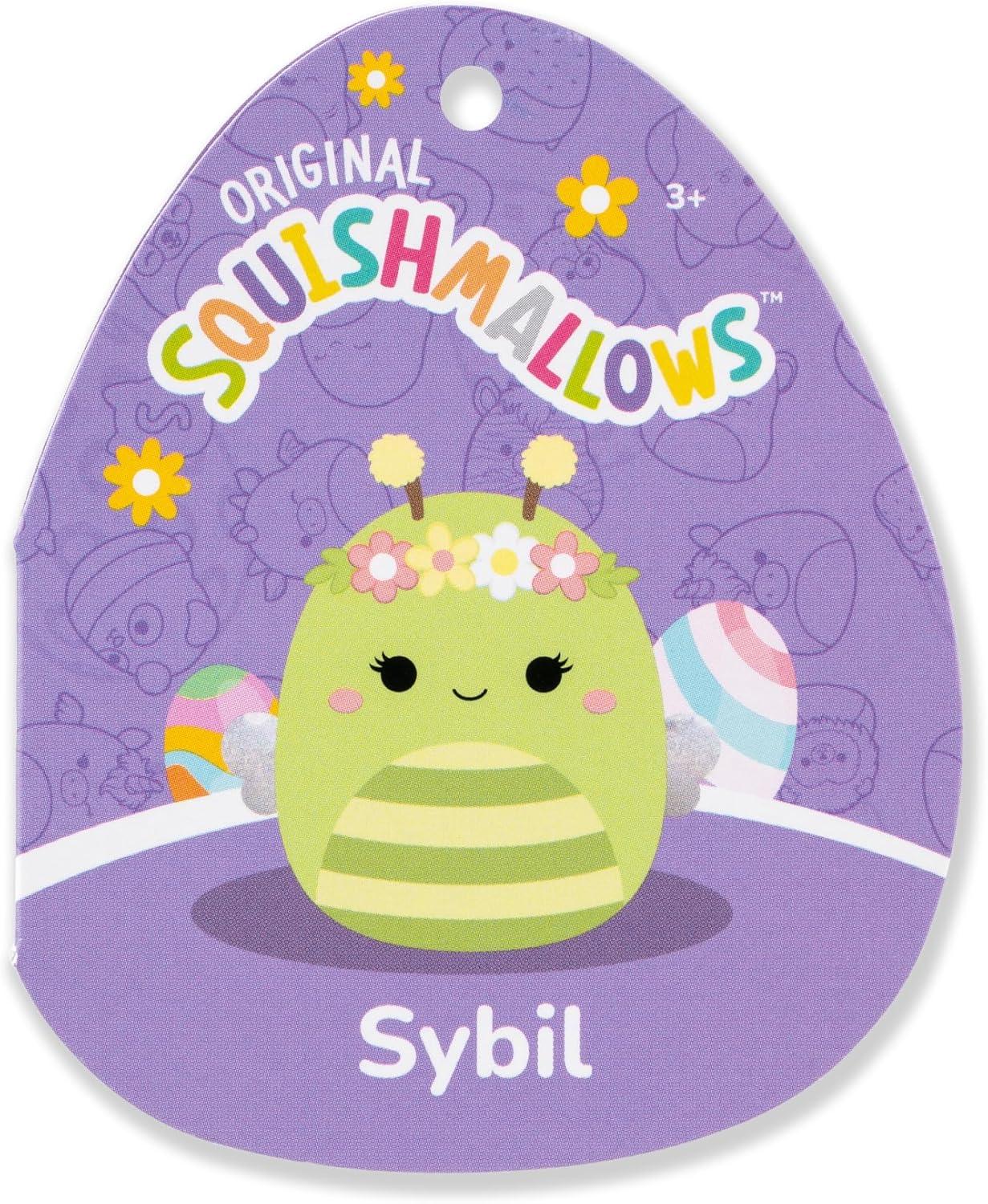 Squishmallows Original 14in Sybil The Green Bee with Flower Crown – Official Jazwares Plush (Large)