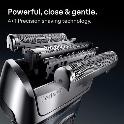 Braun Series 8 83M Electric Shaver Head Replacement Cassette - Silver Finish for Precision Shaving