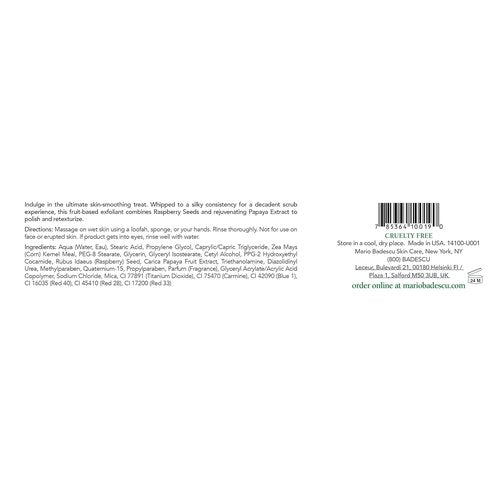 Mario Badescu Raspberry Body Scrub - Exfoliating Formula for All Skin Types | Softens & Renews | 8 OZ