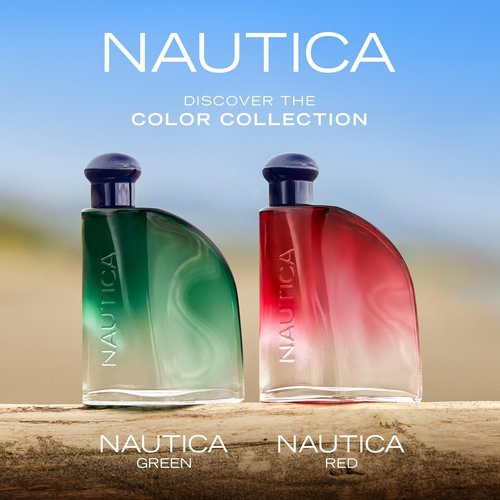 Nautica Color Green Eau de Toilette for Men, Woody Fougere Fragrance, Notes of Ginger, Geranium and Vetiver, 1.6oz