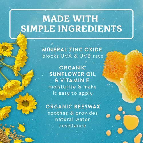 Badger Mineral Sunscreen Face Stick - SPF 35, 97% Organic, Unscented, Coral Reef Safe | Travel Size .65 oz