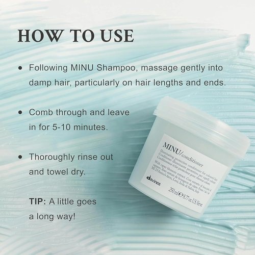 Davines MINU Conditioner - Protect & Condition Color-Treated Hair | Adds Shine & Detangles