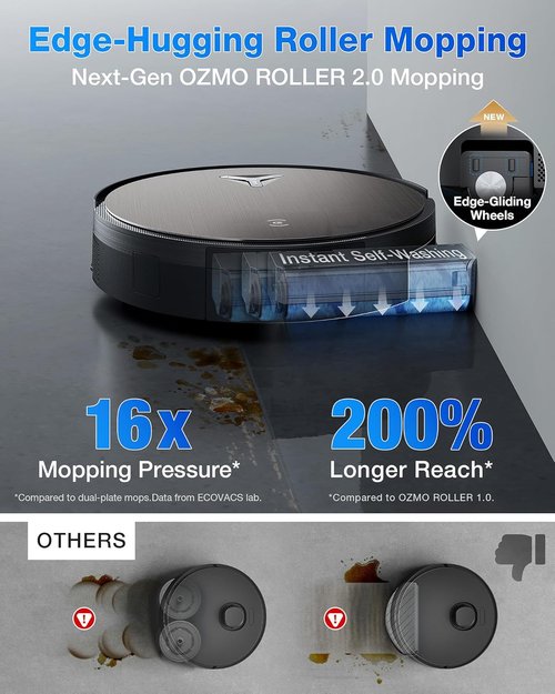 ECOVACS DEEBOT X11 PRO Robot Vacuum & Mop - 19,500Pa Suction, Self-Cleaning Roller Mop, Auto-Lift for Carpets & Spills