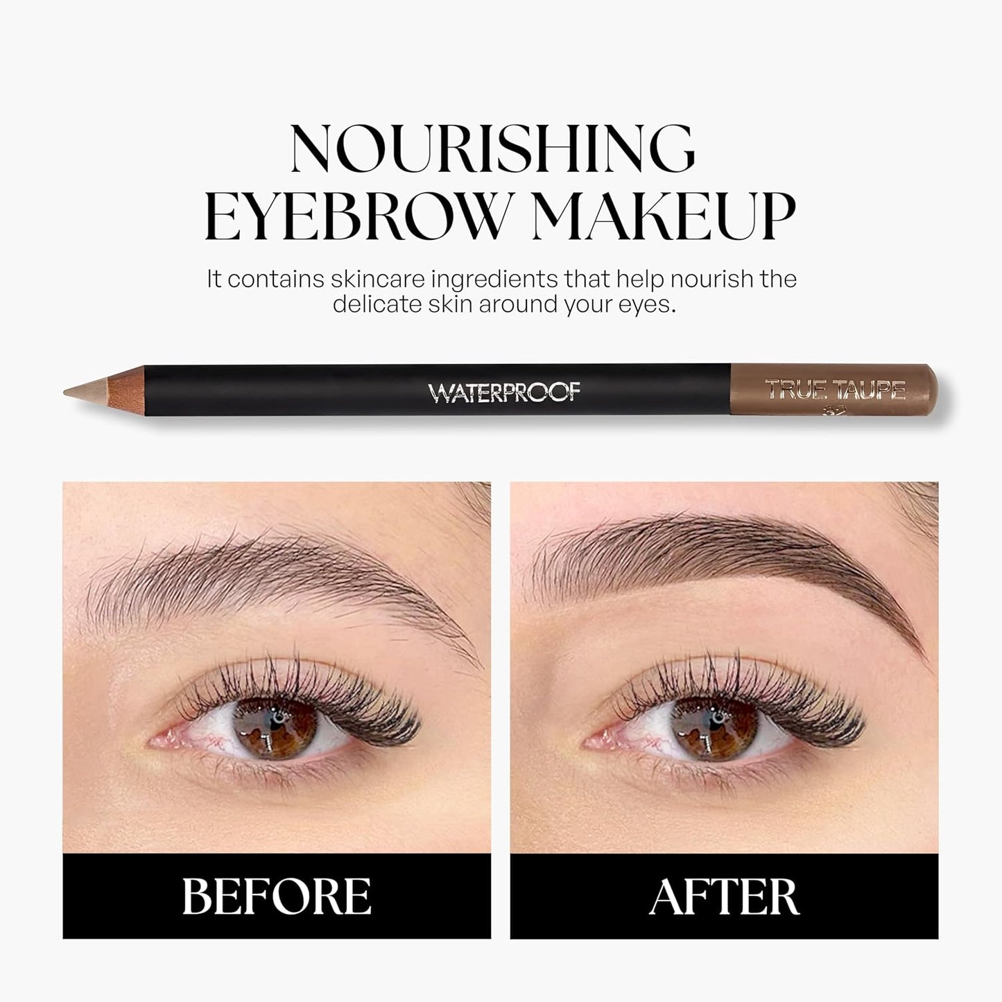 Sorme Waterproof Eyebrow Pencil - Smudgeproof Soft Blonde Shade | Dual-Ended Brow Pencil & Brush | 0.04 oz