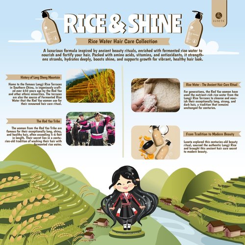 Luseta Rice Water Conditioner - Strengthening & Nourishing Formula for All Hair Types | 16.9oz