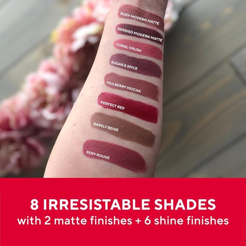 Mirabella Smudge Proof Lipstick - Long-Lasting, Hydrating Matte Color with Vegan Lanolin & Vitamin E | Rosy Shade
