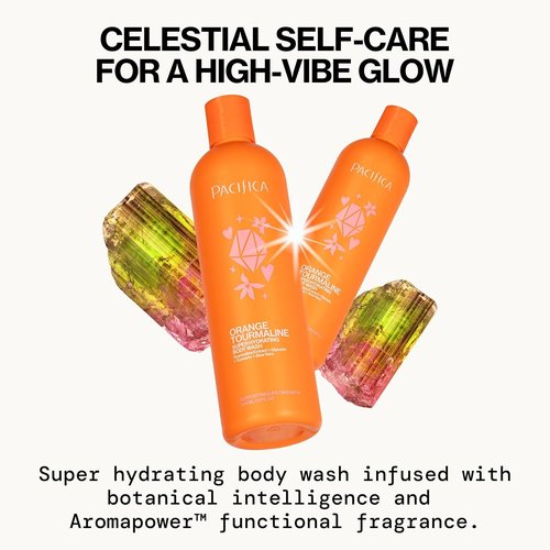 Pacifica Body Wash - Super Hydrating Orange Tourmaline Bath & Shower Gel | Vegan & Cruelty-Free
