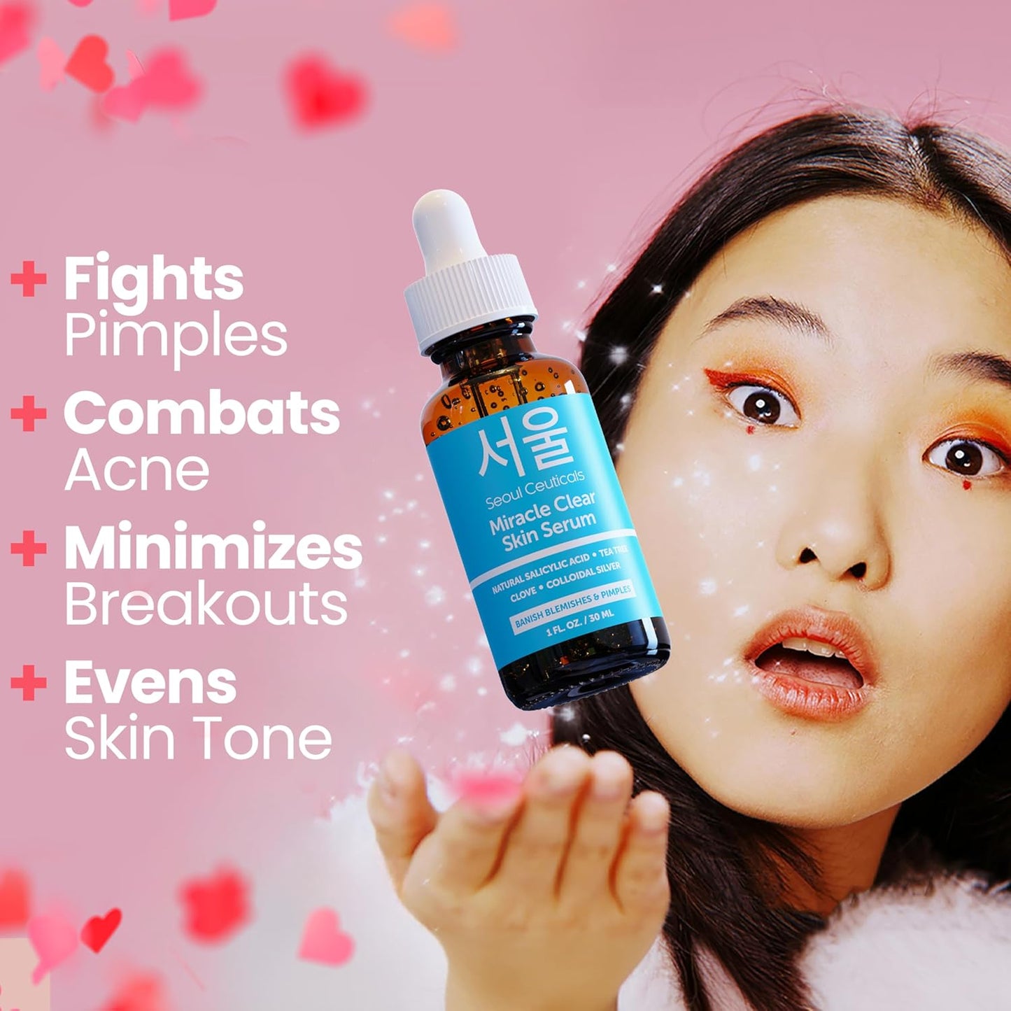 SeoulCeuticals Acne Serum - Rapid Action Skin Care Treatment with Salicylic Acid & Tea Tree | 1oz