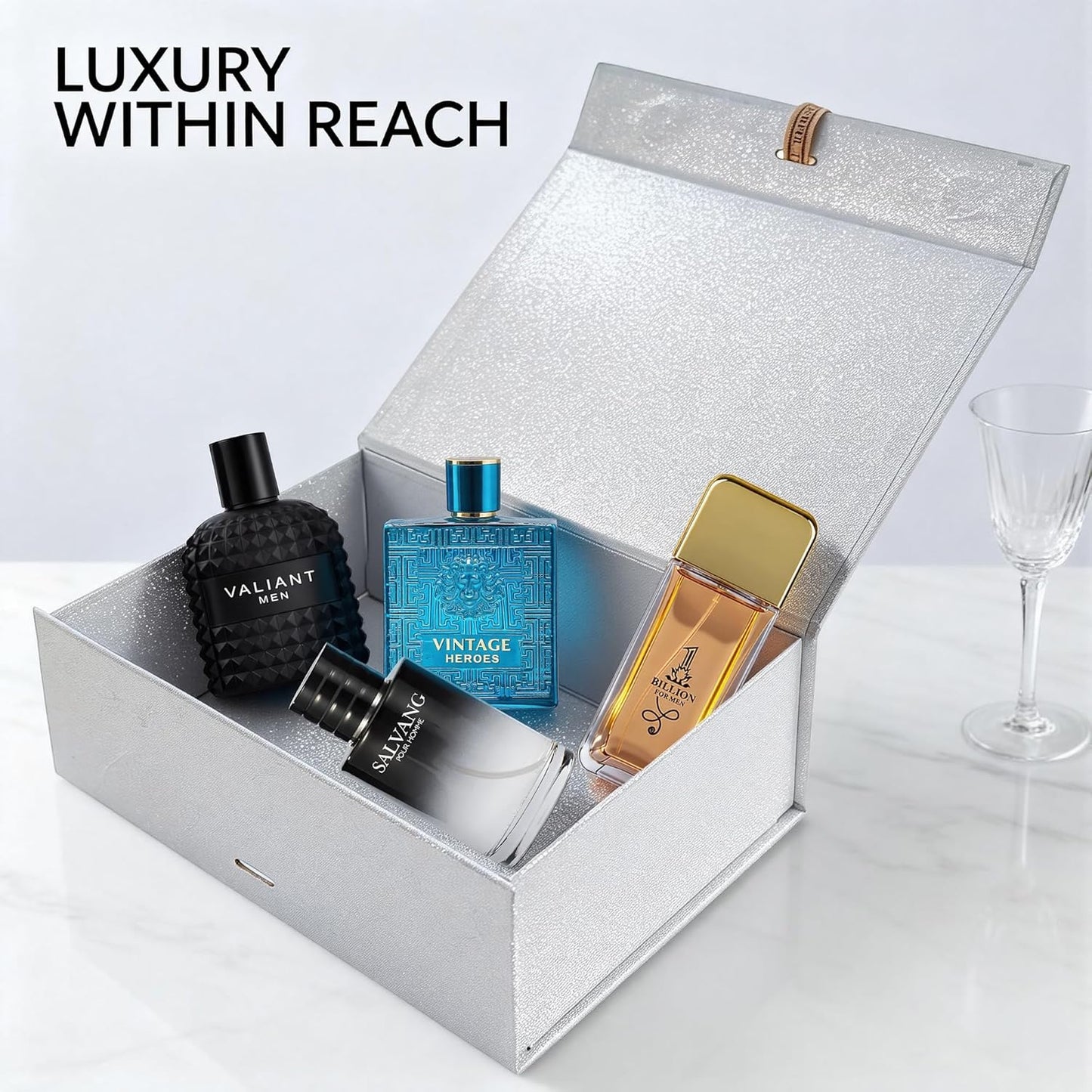 Valiant Men Cologne Gift Set - Luxury Fragrance Collection in Premium Presentation Box | Perfect Valentine's Day Gift for Him | 4 x 3.4 FL oz