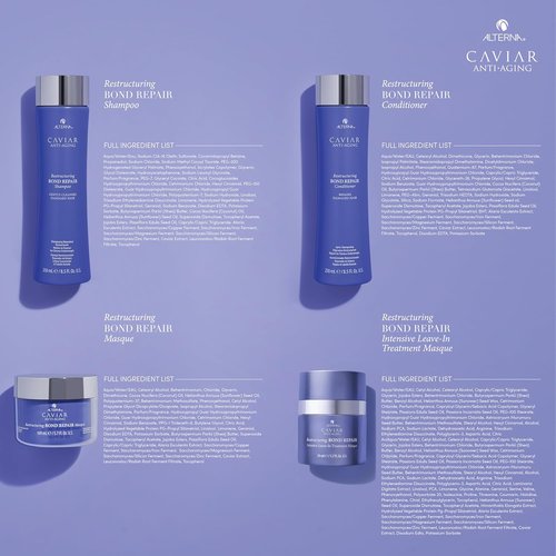 Alterna Haircare CAVIAR Anti-Aging Bond Repair Travel Kit - Strengthens & Protects Damaged Hair | Shampoo, Conditioner, Masque