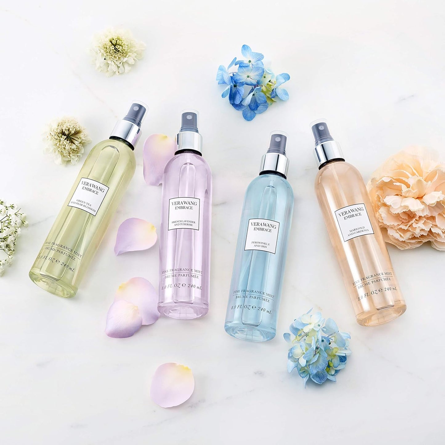 Vera Wang Embrace Body Mist Spray - Green Tea & Pear Blossom Scent | 8 Fl Oz with Marigold & Gardenia