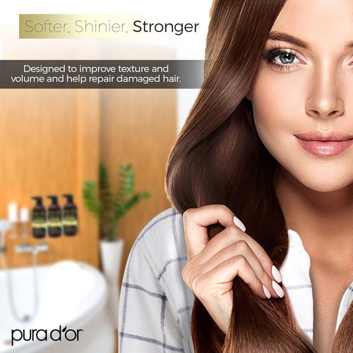 PURA D'OR Advanced Therapy Conditioner - Moisturizing, Strengthening & Volumizing | 16oz, Sulfate-Free, Argan Oil & Biotin, Suitable for All Hair Types