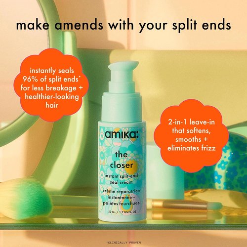 Amika The Closer Instant Split-End Seal Cream - Nourishing Hair Treatment for Healthy Ends