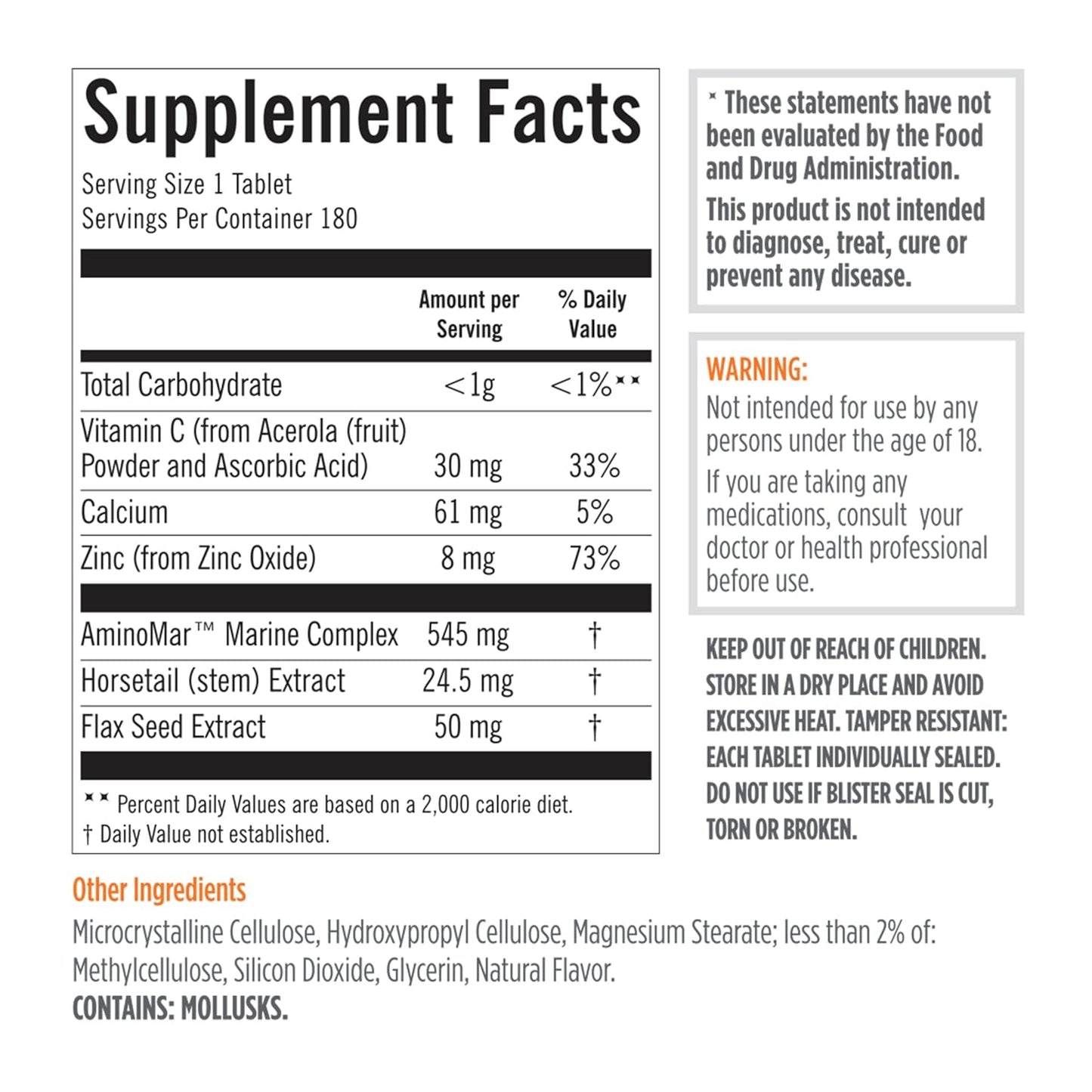 Viviscal Men's Hair Growth Supplements - Clinically Proven Collagen Complex for Thicker, Fuller Hair | 180 Tablets, 3-Month Supply