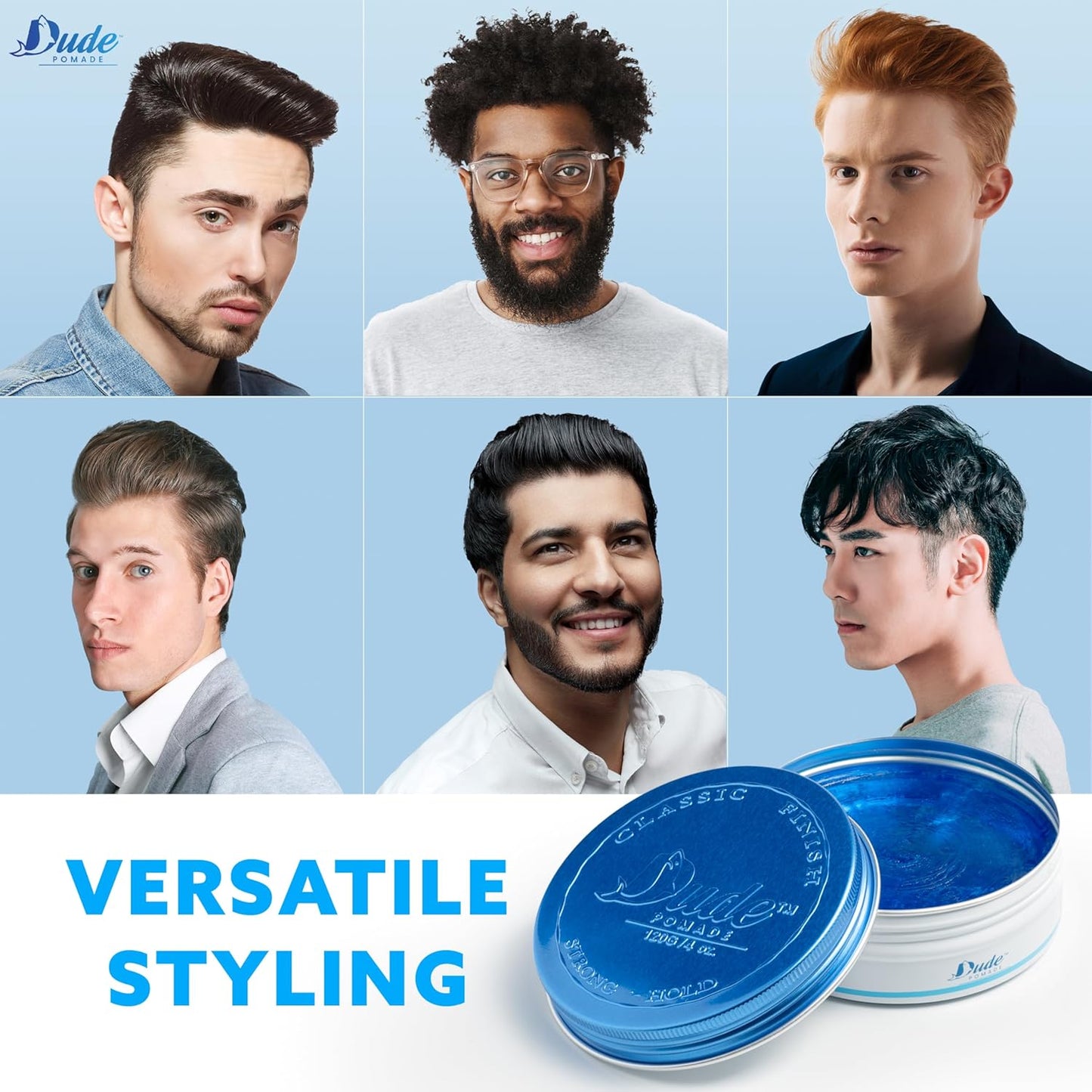 Skiennix Hair Pomade for Men - Strong Hold, Flake-Free, Water-Based, Matte Finish | 4oz