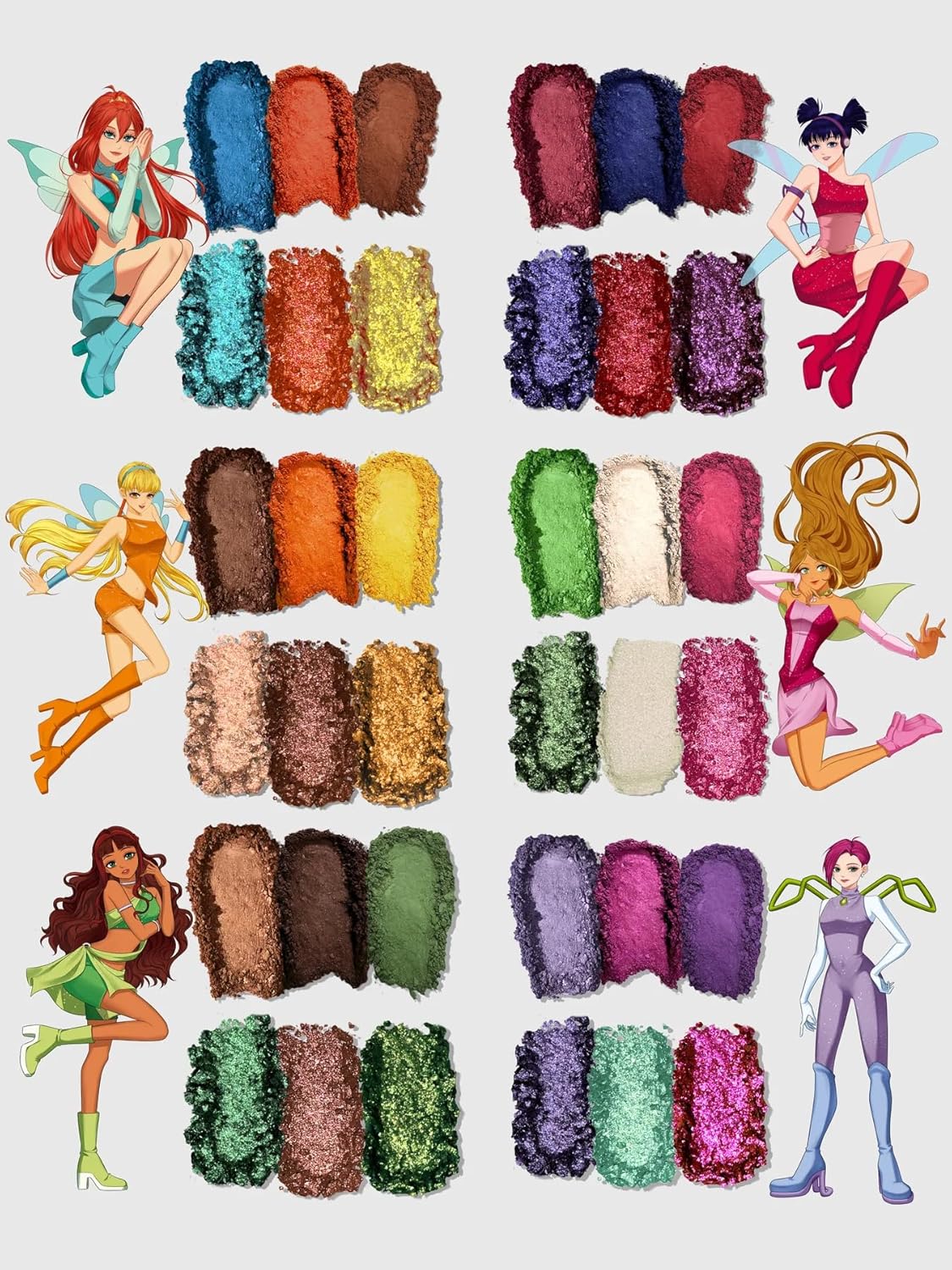 Winx Club Eyeshadow Palette - Bloom Color Collection for Vibrant Eye Looks