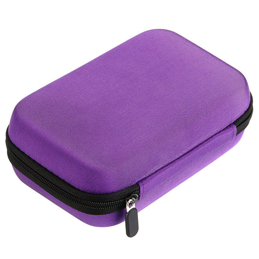 Hipiwe Hard Shell Essential Oil Carrying Case Holds 12 Bottles (Can hold 5ml, 10ml, &10ml Rollers) Travel Size Essential Oils Bag Organizer Perfect for Essential Oils Bottle (Purple)