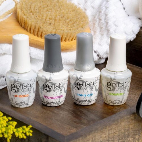 Gelish Fantastic Four Essentials Kit - Long-Lasting, Chip-Free Shine | Complete Professional Manicure System