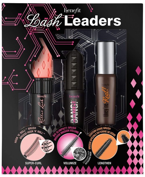 Benefit Cosmetics Lash Leader Mini Trio - Travel Size Roller Lash, Bad Gal Bang & They’re Real Mascara