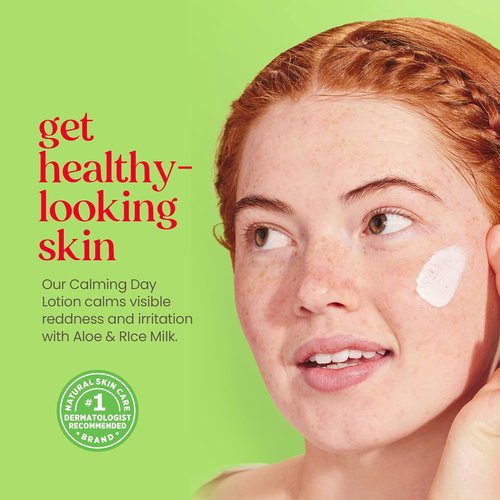 Burt's Bees SPF 30 Calming Day Face Lotion - Soothes Sensitive Skin with Aloe & Rice Milk | 1.8 oz Tube