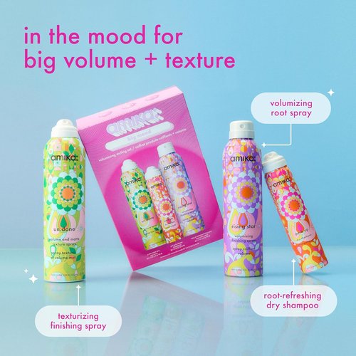 Amika Big Mood Volumizing Styling Set - Touchable Volume & Texture Gift Set