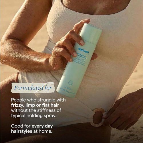 Aquage Finishing Hair Spray for Women & Men - Volumizing + Flexible Holding Spray for Shine and Long Lasting Style - Professional Hair Styling Products (6 oz)