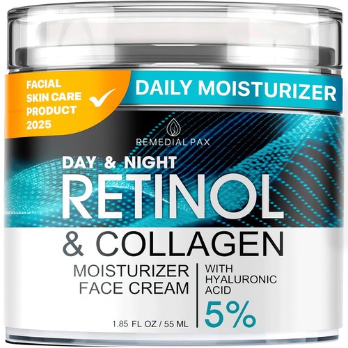 Regine Switzerland Retinol Face Moisturizer - Anti-Aging Collagen Cream with Hyaluronic Acid | 1.85 Fl Oz
