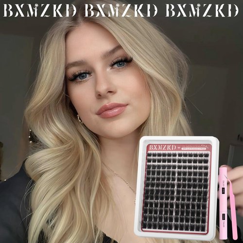 Volume Lash Clusters Kit Wispy Cluster Lash Extensions Kit Volume Eyelash Clusters 10-20mm CD Curly Eyelash Extension Kit Wispy Individual Lashes Kit Thick Cluster Lashes by BXMZKD