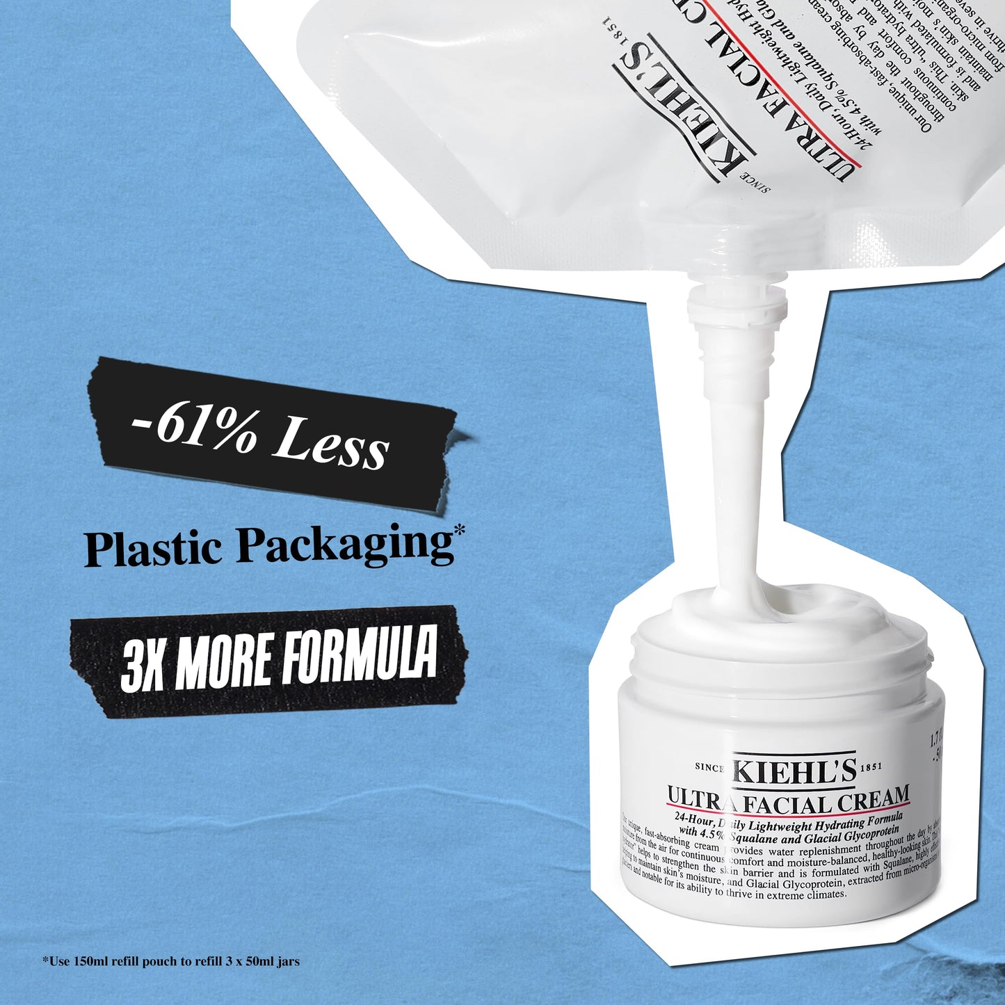 Kiehl's Ultra Facial Cream, with 4.5% Squalane to Strengthen Skin's Moisture Barrier, Skin Feels Softer and Smoother, Long-Lasting Hydration, Easy and Fast-Absorbing, All Skin Types - 4.2 fl oz