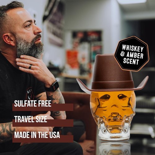 GIBS Grooming Beard Oil - Signature Formula for Hair & Tattoo Care | 1 oz Skull Jar