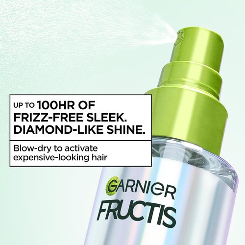 Garnier Fructis Hair Shine Spray - Frizz Control & Heat Protectant with Vegan Keratin, 4.6 Fl Oz