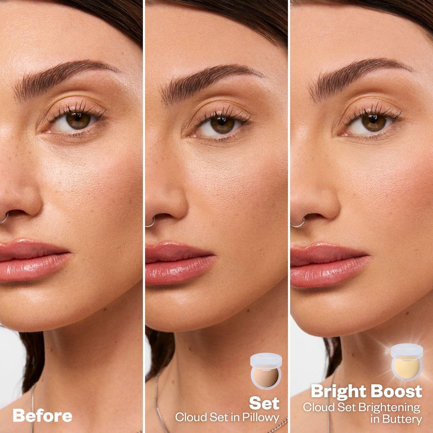 Kosas Cloud Set Pressed Setting Powder - Translucent Shine Control for Soft Matte Finish, Sheer Medium