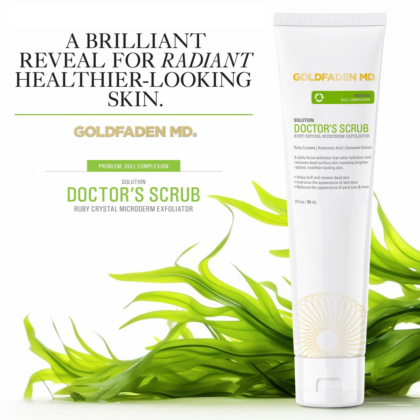 GOLDFADEN MD Doctors Scrub Microdermabrasion for Face, 3 Fl Oz Tube Facial Scrub