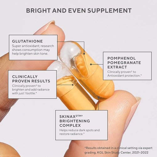 Murad Bright & Even Supplement - Radiant Skin Formula with Pomegranate Extract & Glutathione | Antioxidant Protection
