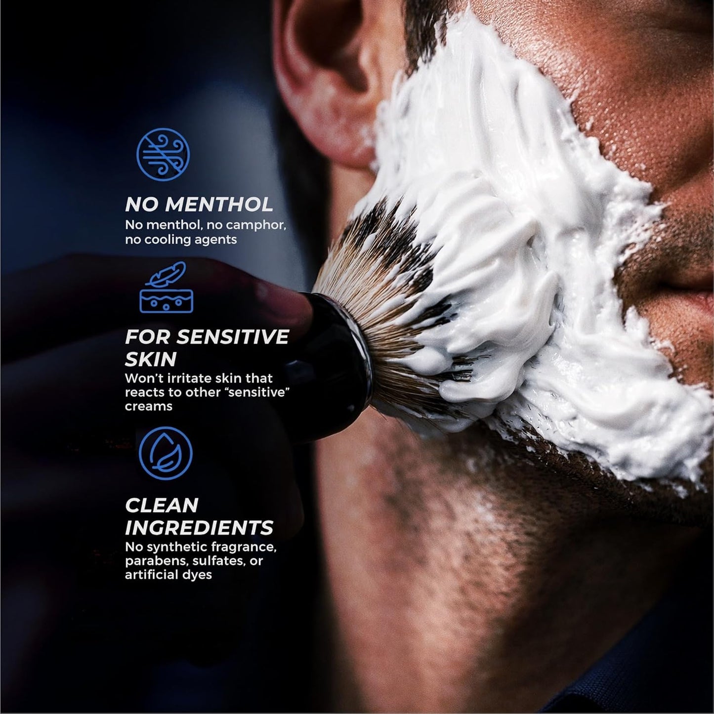 StoneBlade Unscented Shave Cream for Sensitive Skin - Fragrance & Menthol Free | Reduces Razor Burn, 6 oz