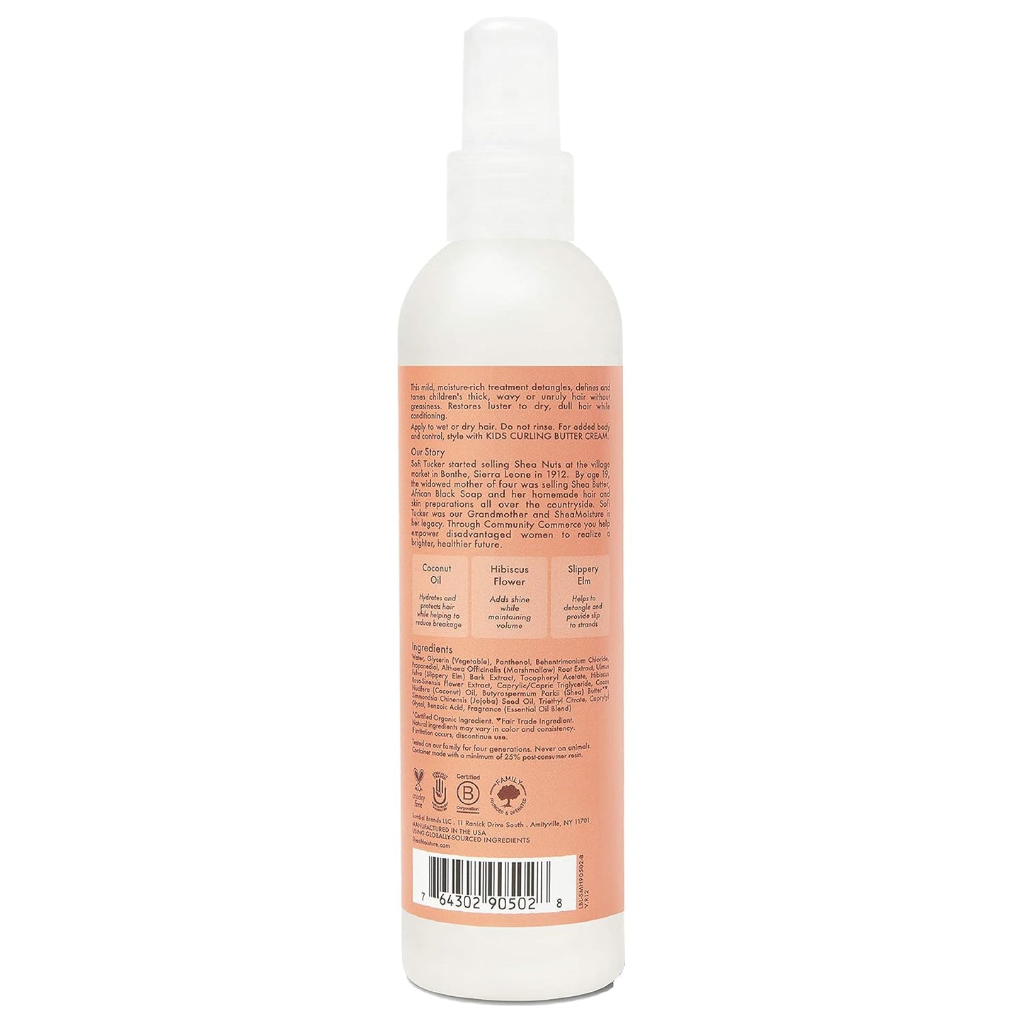 SheaMoisture Kids Extra Moisturizing Detangler - Coconut & Hibiscus for Curly Hair | 8 oz