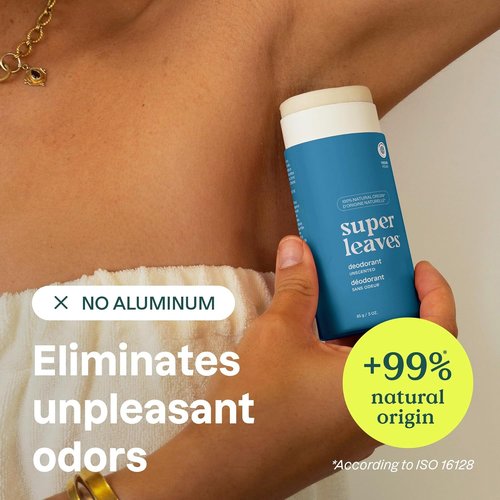 ATTITUDE Plastic-Free Deodorant - EWG Verified, Aluminum-Free, Unscented, 3 Ounces | Vegan & Dermatologically Tested