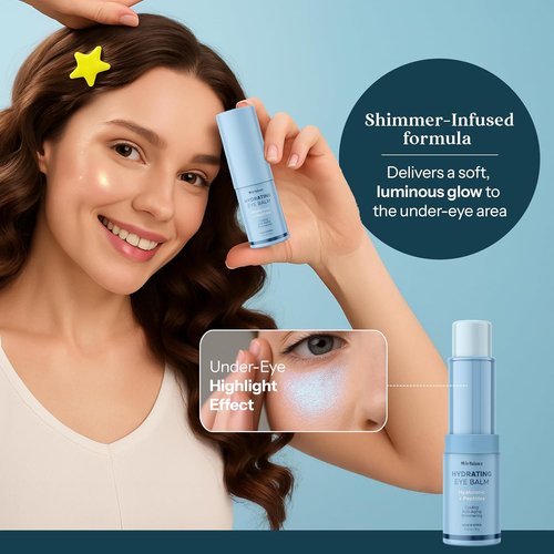 Regine Switzerland Ultra Shimmer Eye Balm - Hydrating Anti-Aging Formula with Hyaluronic Acid & Peptides | Reduces Puffiness, Dark Circles & Fine Lines - 0.52 fl oz