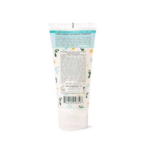 Earth Therapeutics Tea Tree Oil Foot Balm - Hydrating Formula with Aloe Vera & Chamomile - 6 Oz for Soft, Smooth Feet